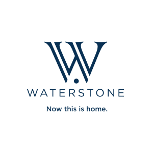 waterstone logo with tagline now this is home