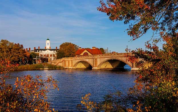 bridge in boston in the fall